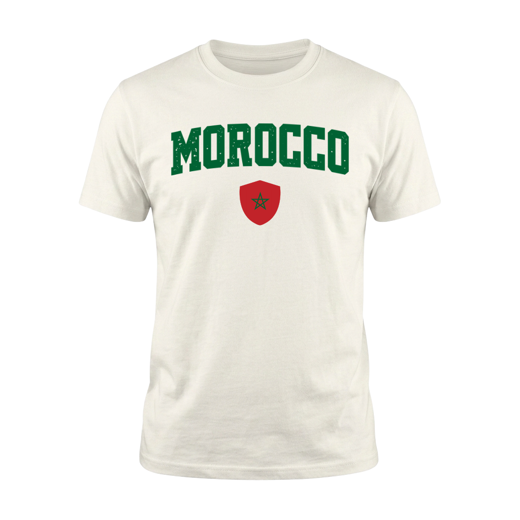MOROCCO – Premium Nation Fan T-Shirt – White Edition