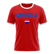 CROATIA Retro Ringer Nation T-Shirt Red-White Edition