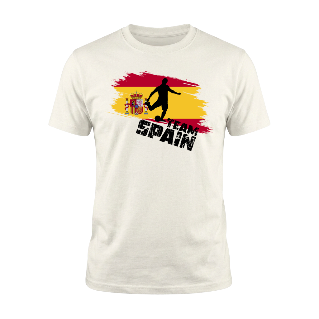 TEAM SPAIN – Premium Fußball Fan T-Shirt – White Edition