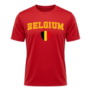 BELGIUM Nation Active Performance Sportshirt Red Edition