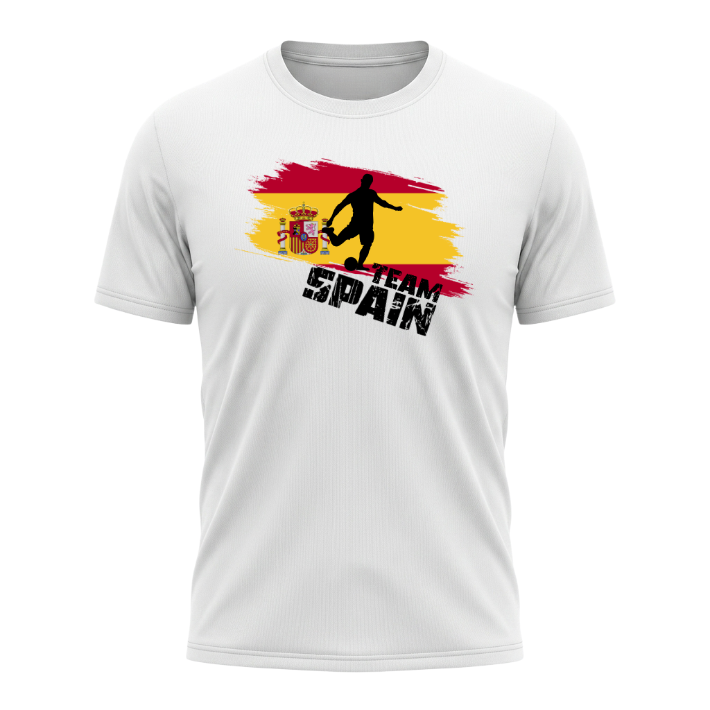 TEAM SPAIN – Active Performance Sportshirt – White Edition