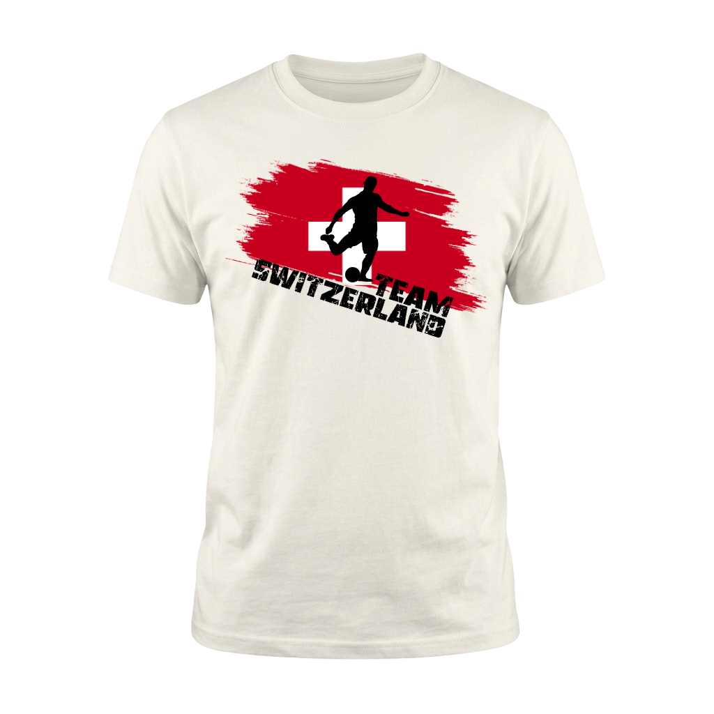 TEAM SWITZERLAND – Premium Fußball Fan T-Shirt – White Edition