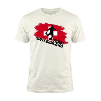 TEAM SWITZERLAND – Premium Fußball Fan T-Shirt – White Edition
