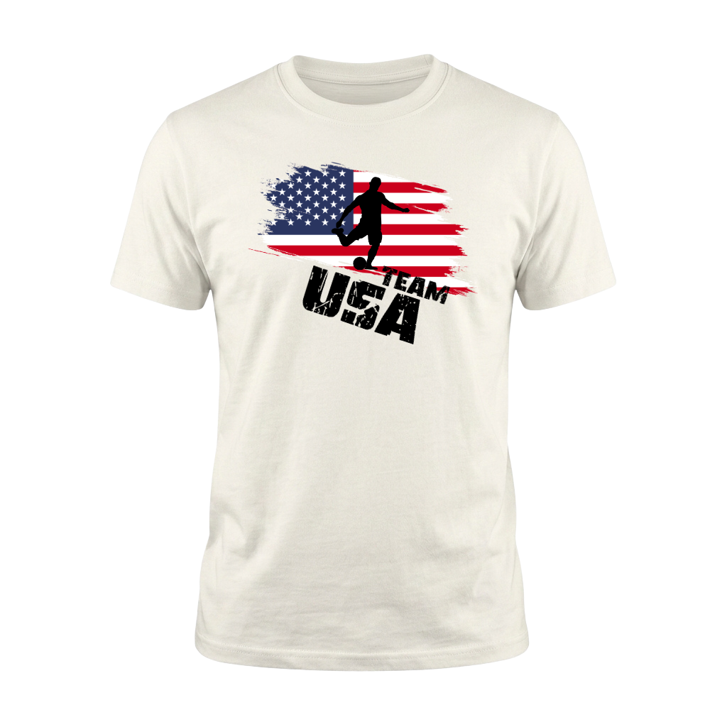 TEAM USA – Premium Fußball Fan T-Shirt – White Edition