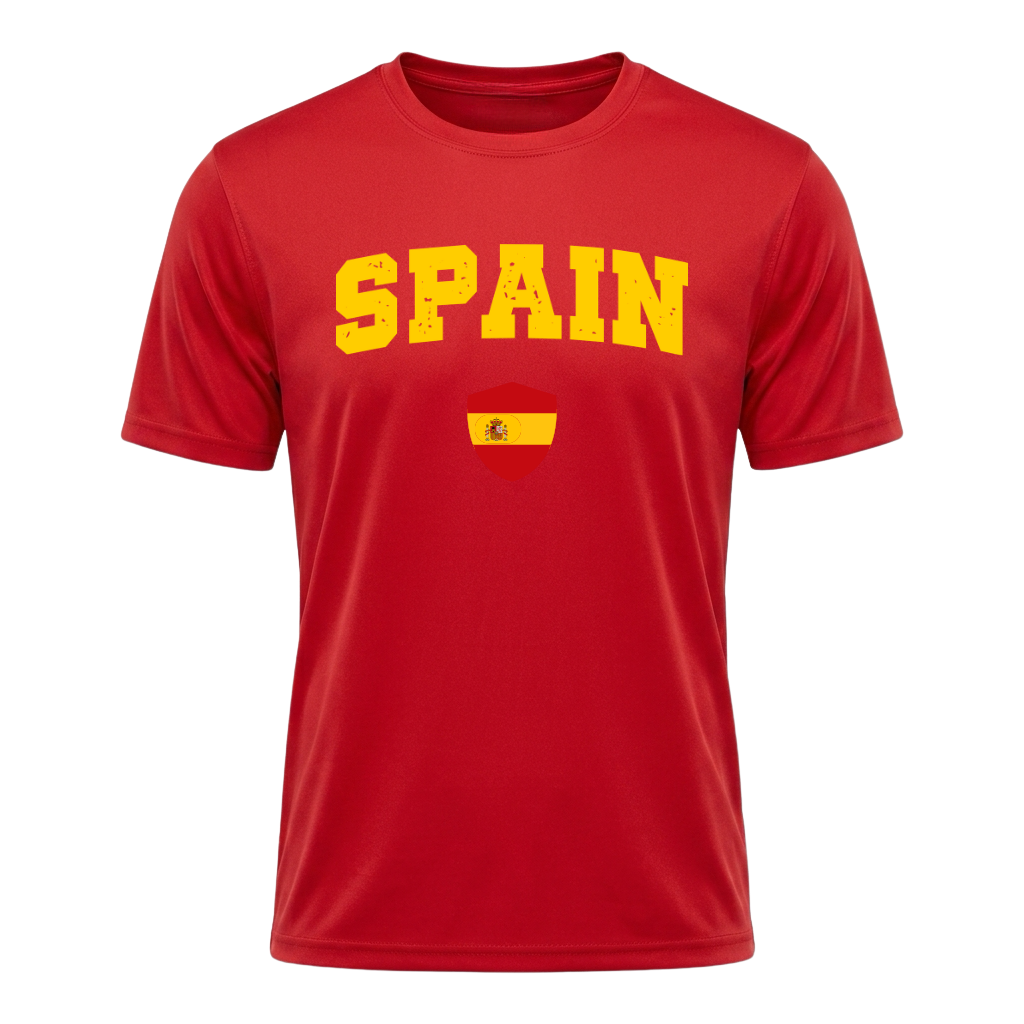 SPAIN Nation Active Performance Sportshirt Red Edition