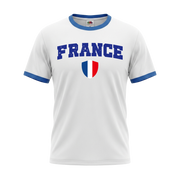 FRANCE Retro Ringer Nation T-Shirt White-Blue Edition