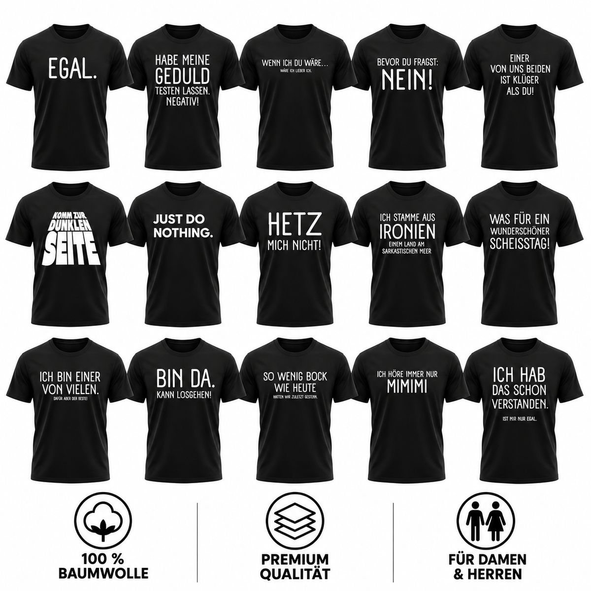 Dein Spruch. Dein Style. – Statement-Shirt mit 15 Motiven zur Auswahl