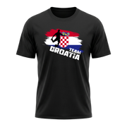TEAM CROATIA – Active Performance Sportshirt – Black Edition