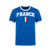 FRANCE Retro Ringer Nation T-Shirt Blue-White Edition