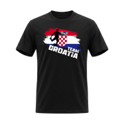 TEAM CROATIA – Premium Fußball Fan T-Shirt – Black Edition