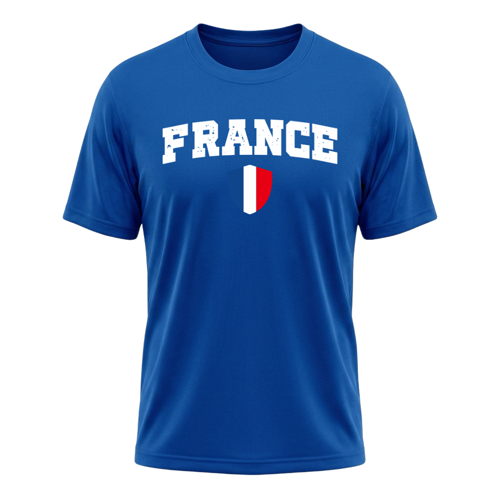 FRANCE Nation Active Performance Sportshirt Blue Edition
