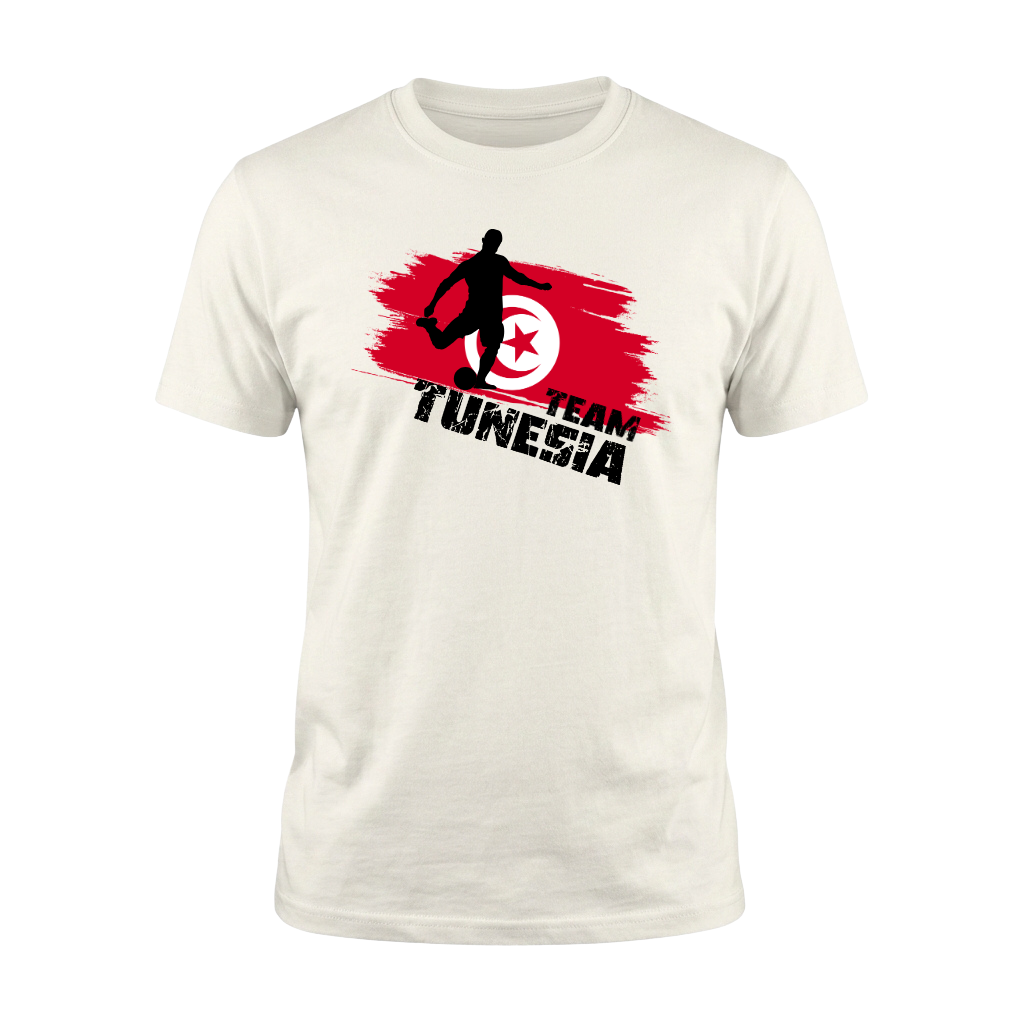 TEAM TUNESIA – Premium Fußball Fan T-Shirt – White Edition