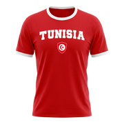 TUNESIA Retro Ringer Nation T-Shirt Red-White Edition