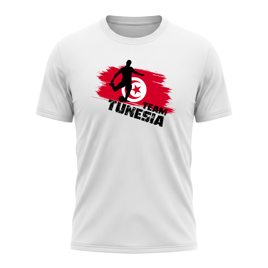 TEAM TUNESIA – Active Performance Sportshirt – White Edition