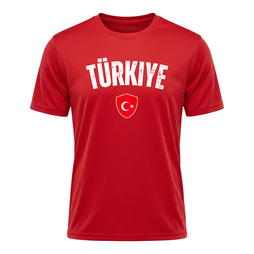 TÜRKIYE Nation Active Performance Sportshirt Red Edition