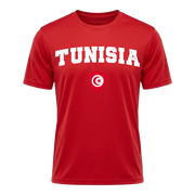 TUNESIA Nation Active Performance Sportshirt Red Edition