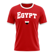 EGYPT Retro Ringer Nation T-Shirt Red-White Edition