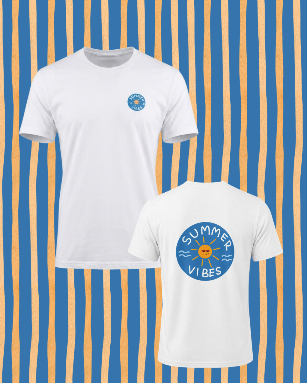 SUMMER VIBES – Premium Sommer T-Shirt | 100% Baumwolle | Damen, Herren & Kinder