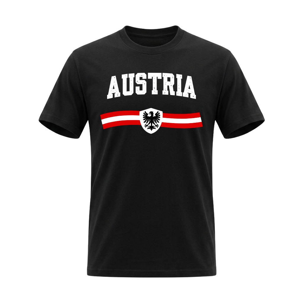 AUSTRIA – Premium Nation Fan T-Shirt – Black Edition