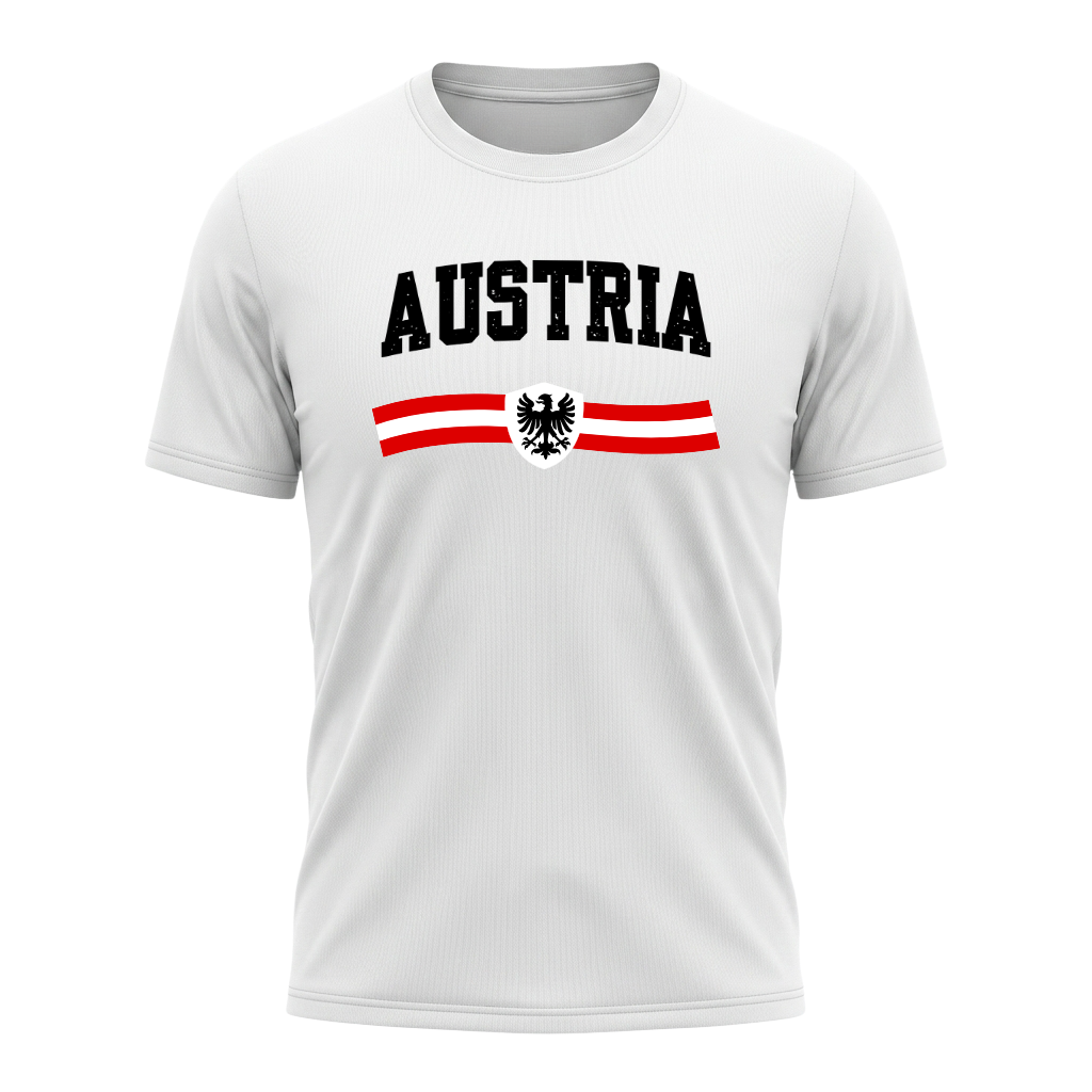 AUSTRIA Nation Active Performance Sportshirt – White Edition