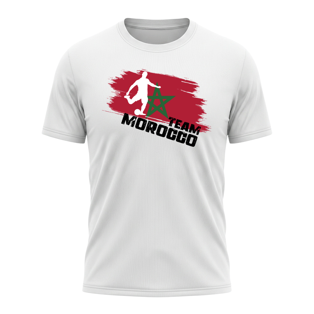 TEAM MOROCCO – Active Performance Sportshirt – White Edition