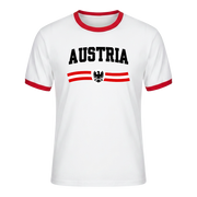 AUSTRIA Retro Ringer Nation T-Shirt White-Red Edition