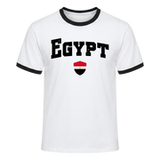 EGYPT Retro Ringer Nation T-Shirt White-Black Edition