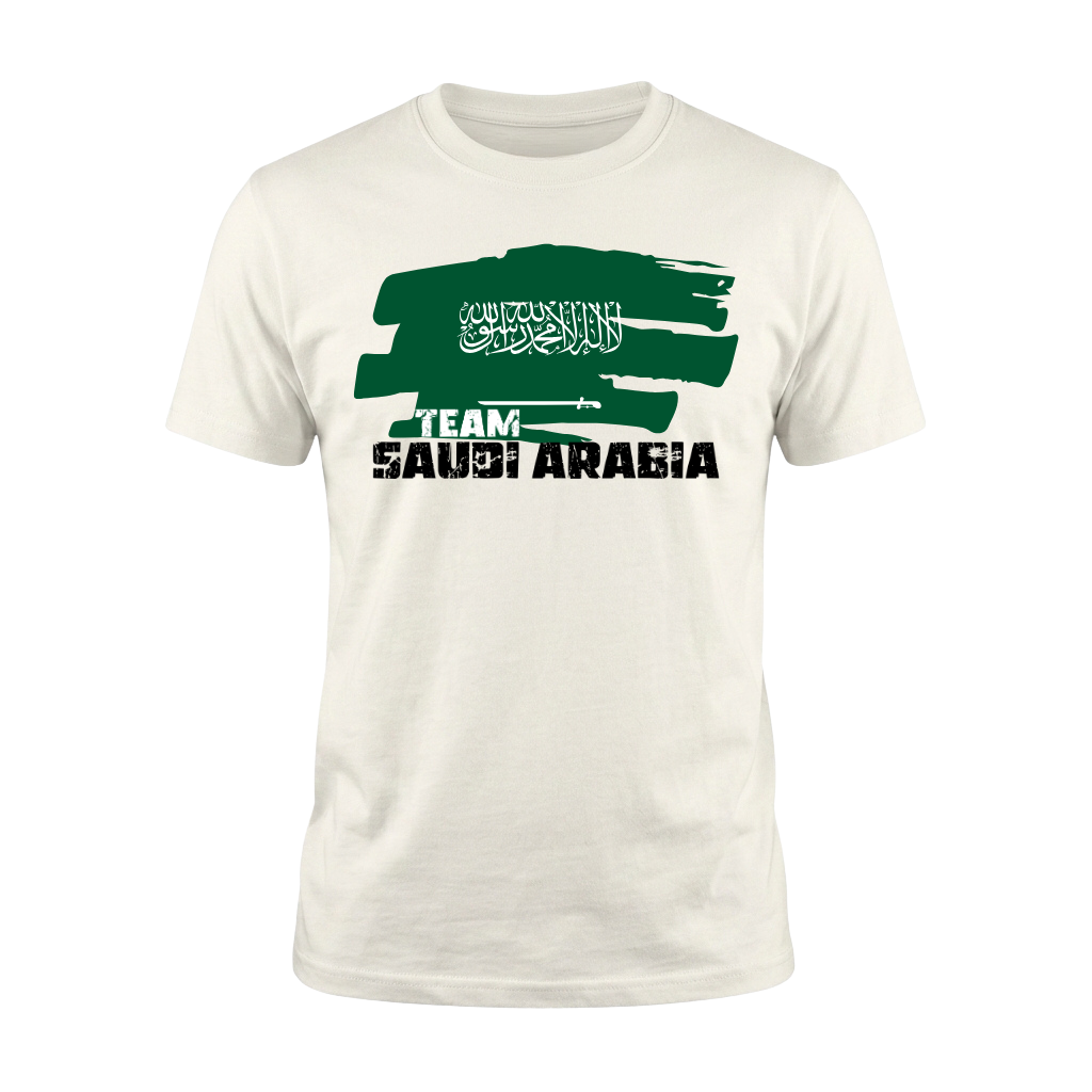 TEAM SAUDI ARABIA – Premium Fußball Fan T-Shirt – White Edition