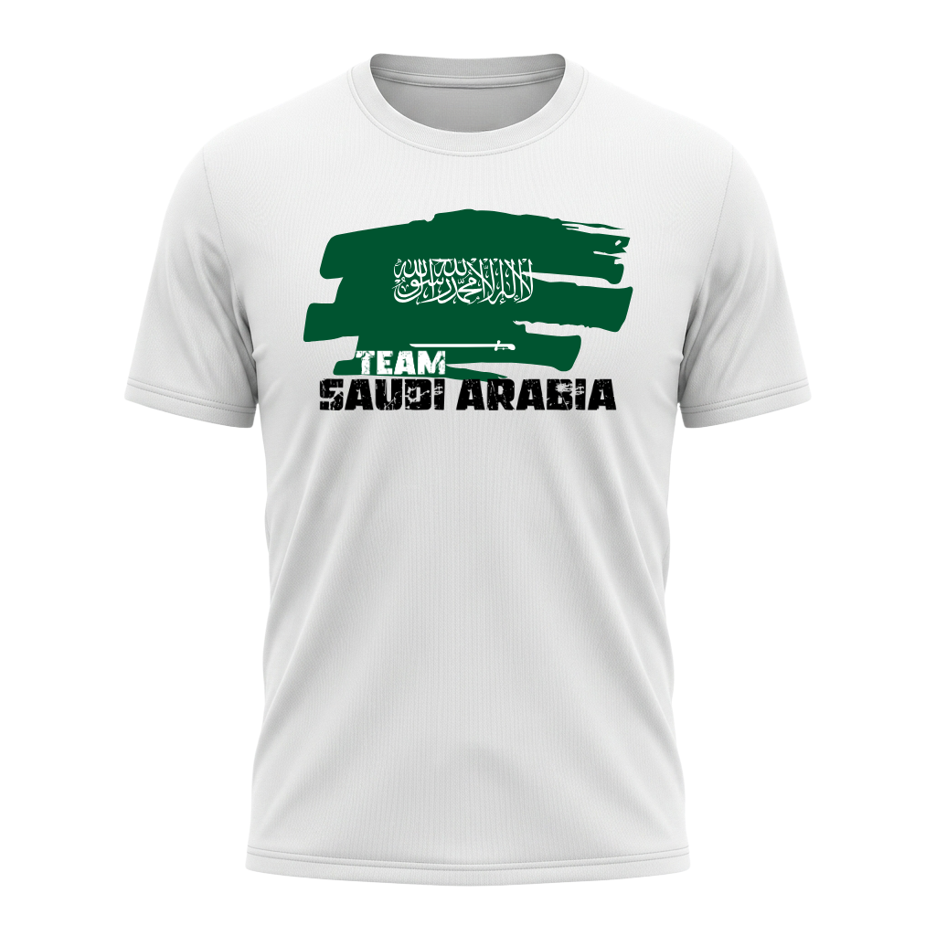 TEAM SAUDI ARABIA – Active Performance Sportshirt – White Edition