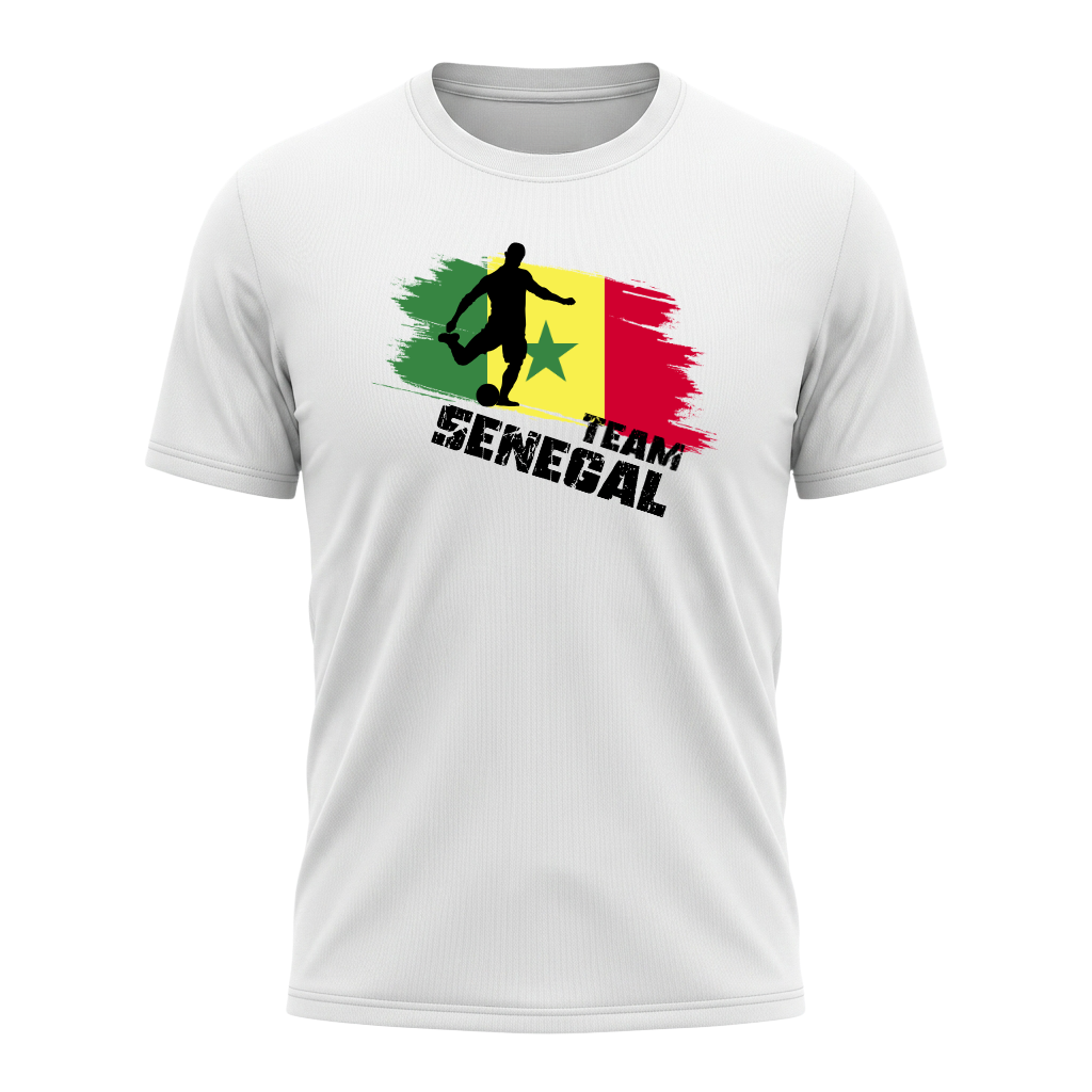 TEAM SENEGAL – Active Performance Sportshirt – White Edition