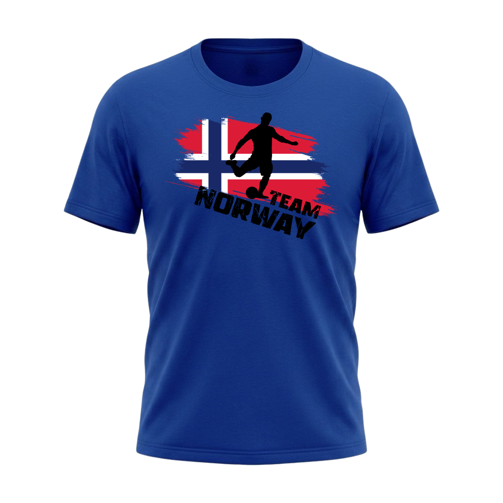 TEAM NORWAY – Premium Fußball Fan T-Shirt – Blue Edition