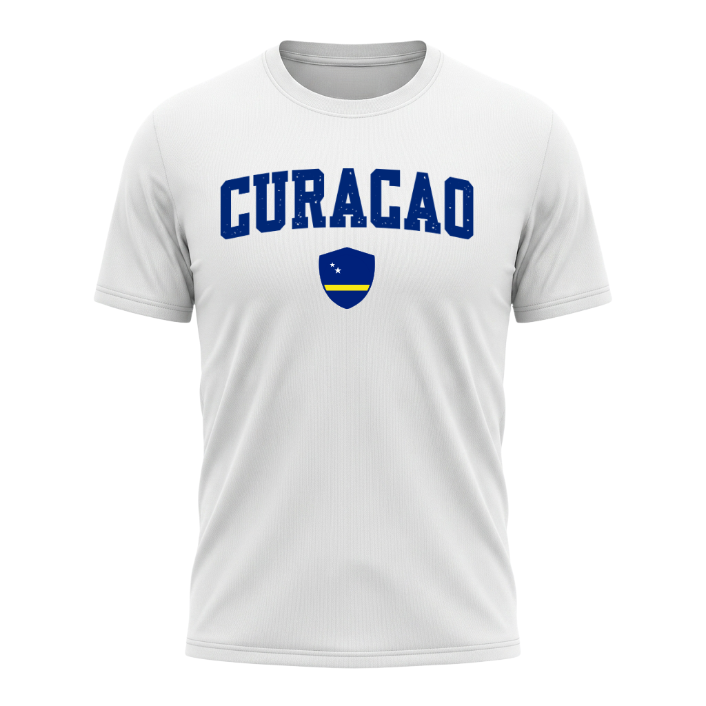 CURACAO Nation Active Performance Sportshirt White Edition