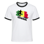 TEAM SENEGAL Retro Ringer T-Shirt White-Black Edition