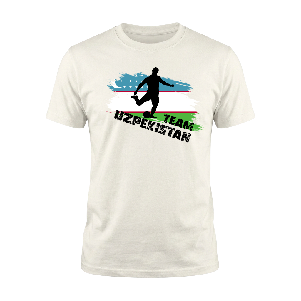 TEAM UZPEKISTAN – Premium Fußball Fan T-Shirt – White Edition