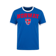 NORWAY Retro Ringer Nation T-Shirt Blue-White Edition