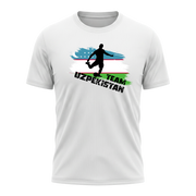TEAM UZPEKISTAN – Active Performance Sportshirt – White Edition