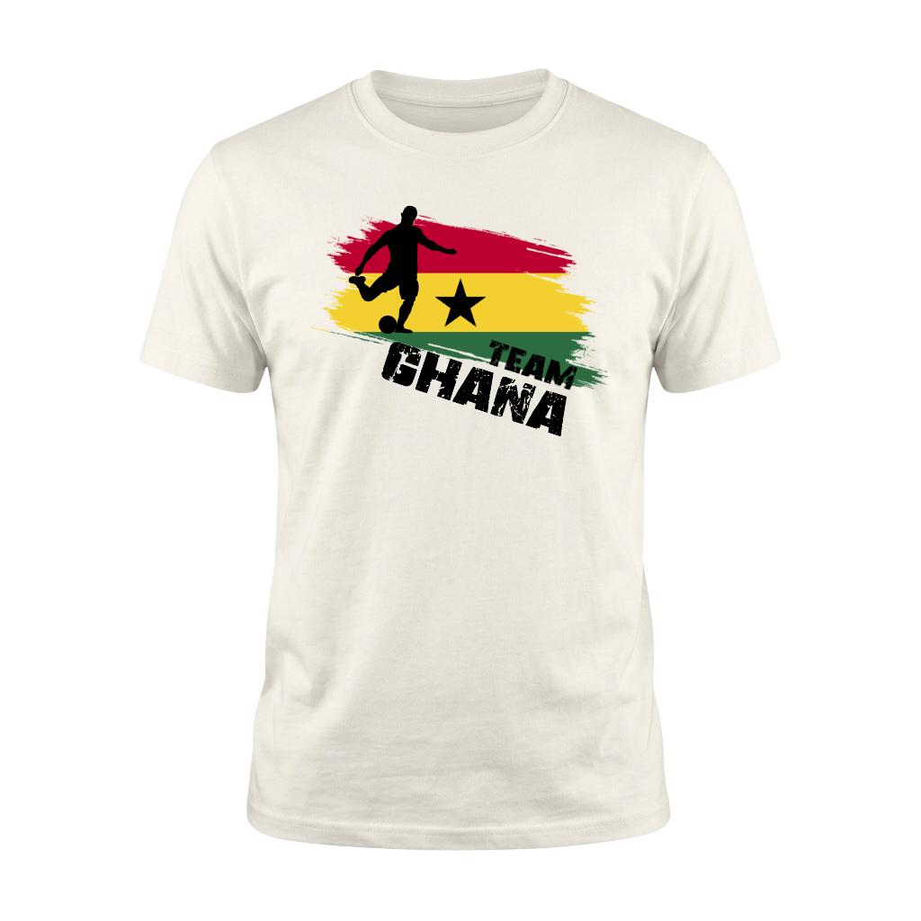 TEAM GHANA – Premium Fußball Fan T-Shirt – White Edition