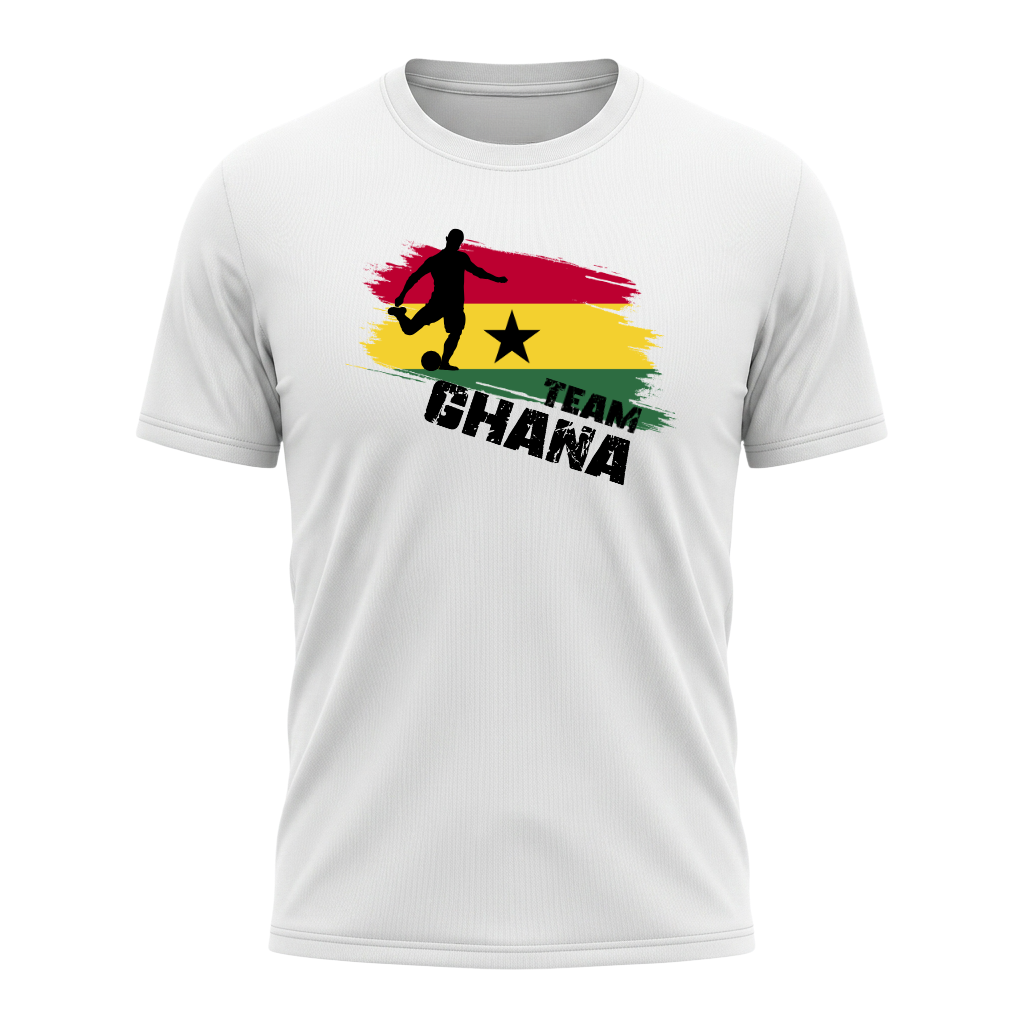 TEAM GHANA – Active Performance Sportshirt – White Edition