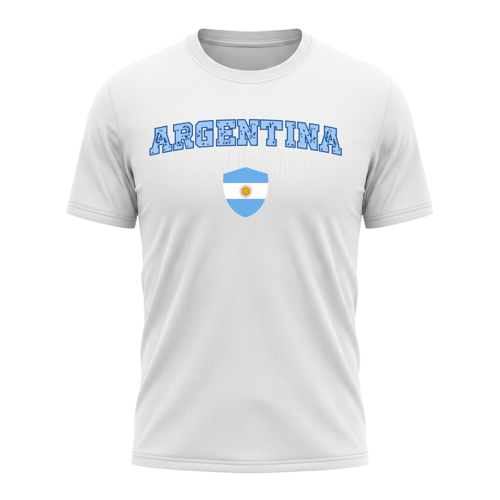 ARGENTINA Nation Active Performance Sportshirt White Edition