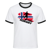 TEAM NORWAY Retro Ringer T-Shirt White-Black Edition