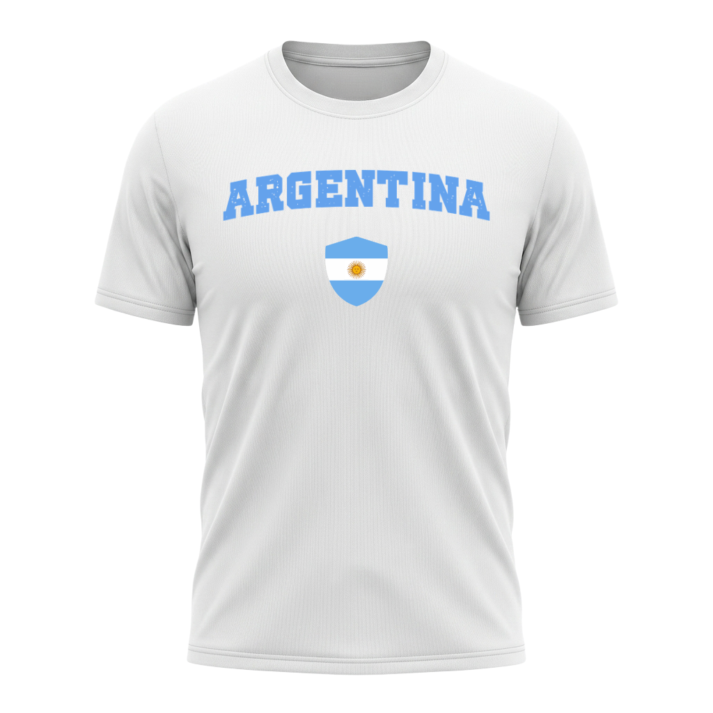 ARGENTINA Nation Active Performance Sportshirt White-Edition