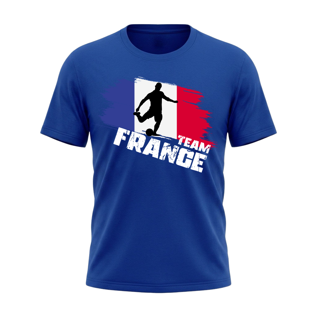 TEAM FRANCE – Premium Fußball Fan T-Shirt – Blue Edition