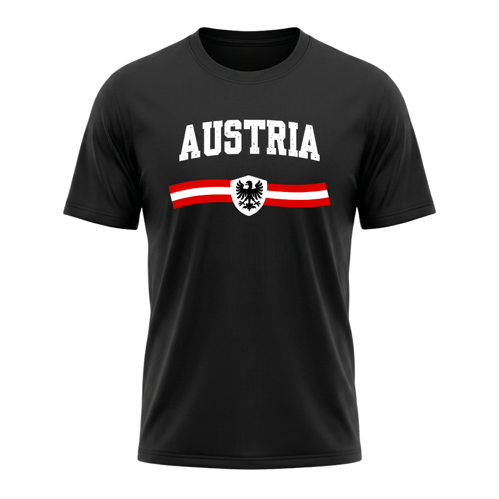 AUSTRIA Nation Active Performance Sportshirt – Black Edition