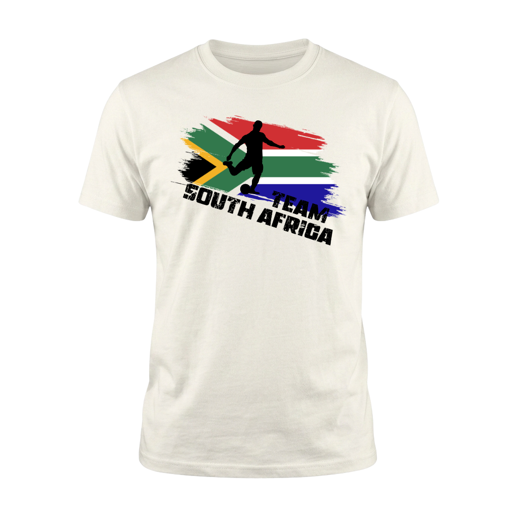 TEAM SOUTH AFRICA – Premium Fußball Fan T-Shirt – White Edition