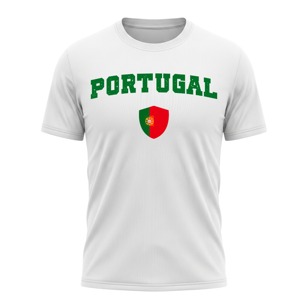 PORTUGAL Nation Active Performance Sportshirt White Edition