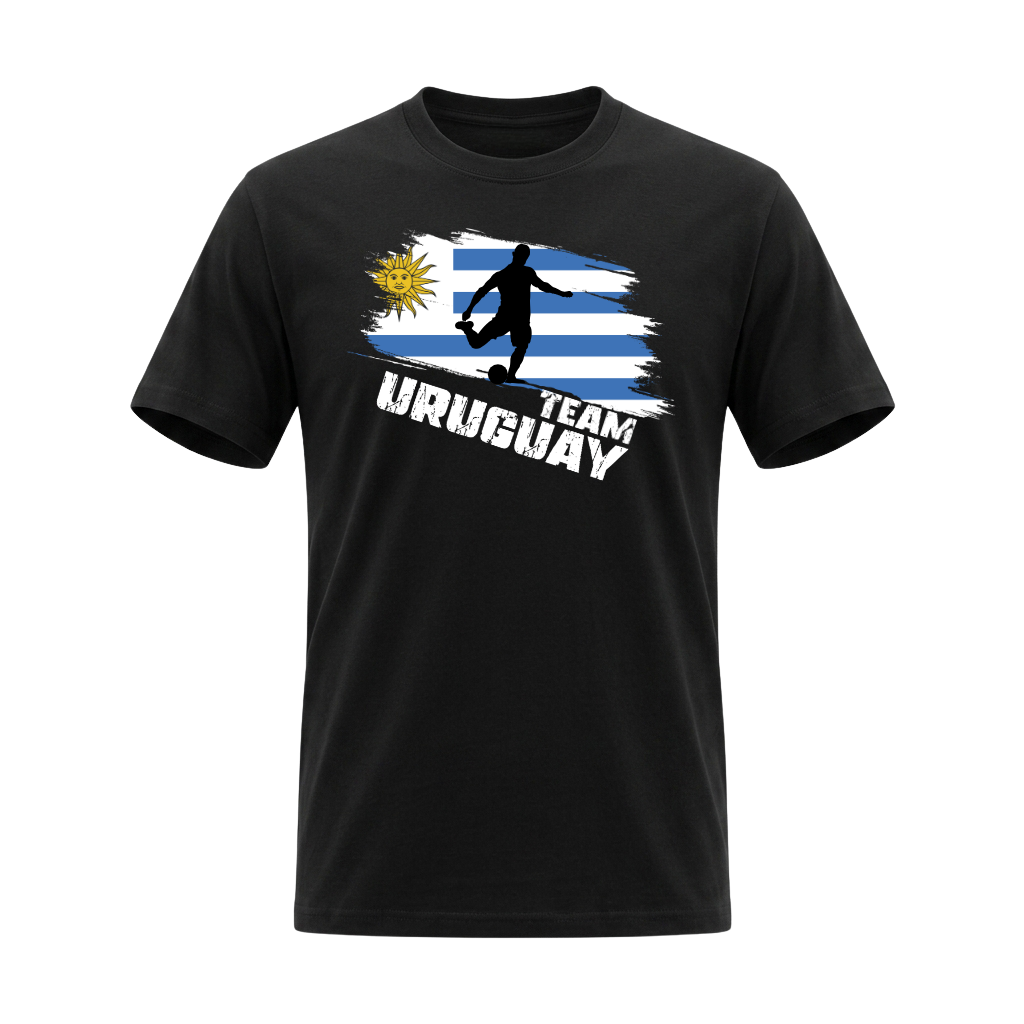 TEAM URUGUAY – Premium Fußball Fan T-Shirt – Black Edition