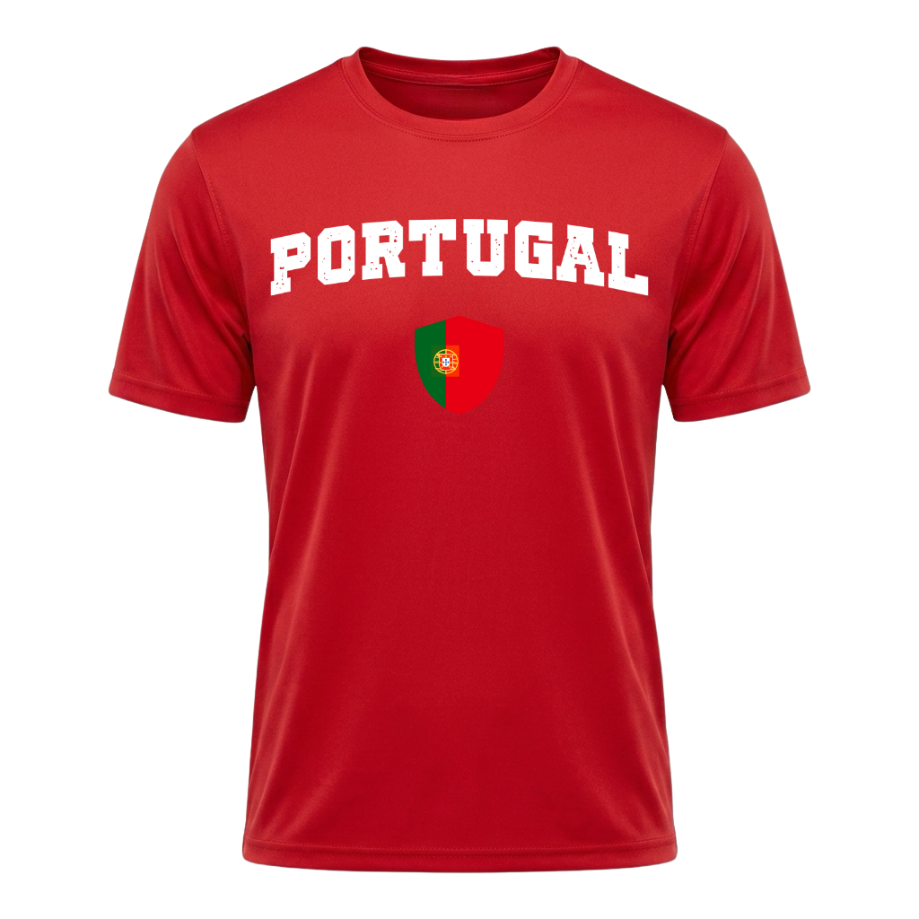PORTUGAL Nation Active Performance Sportshirt Red Edition