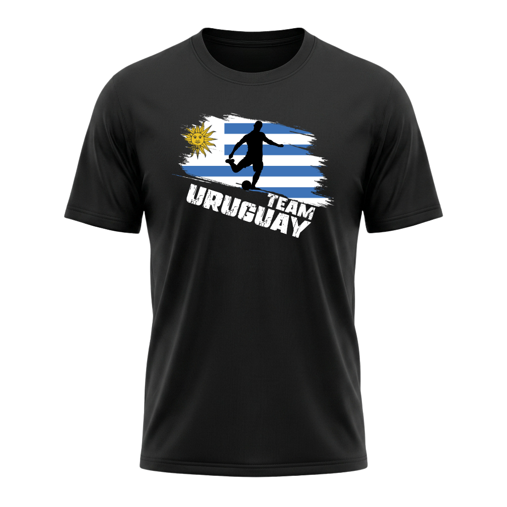 TEAM URUGUAY – Active Performance Sportshirt – Black Edition