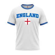 ENGLAND Retro Ringer Nation T-Shirt White-Blue Edition