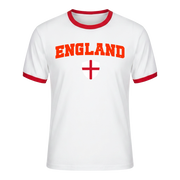 ENGLAND Retro Ringer Nation T-Shirt White-Red Edition